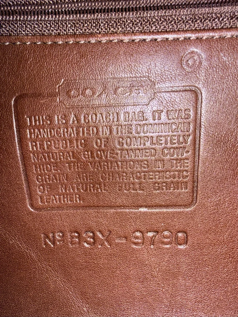 COACH 🌟👜 Pristine Vintage Mahogany Leather City Bag 9790 Crossbody w/ Dust Bag - Picture 9 of 11